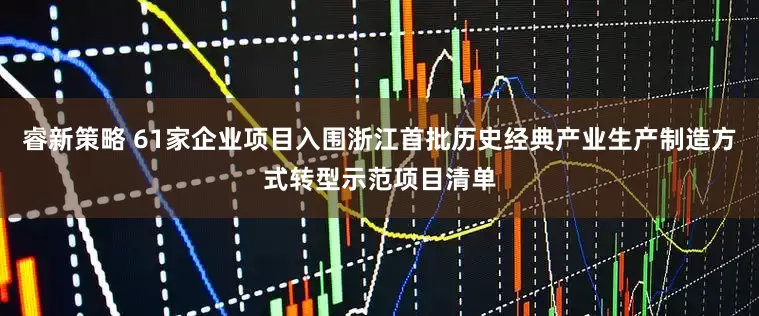 睿新策略 61家企业项目入围浙江首批历史经典产业生产制造方式转型示范项目清单